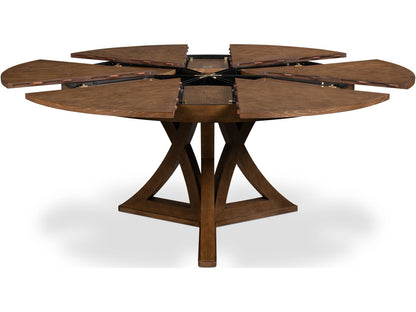 Casual Jupe Expandable Dining Table in Light Mink Oak