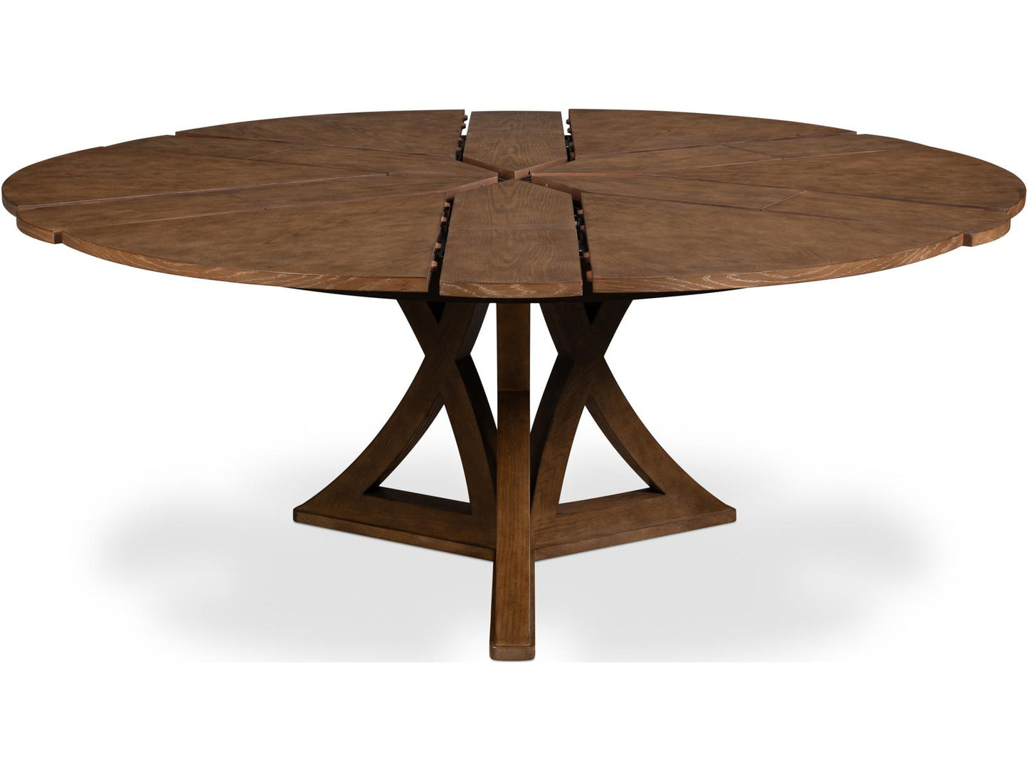 Casual Jupe Expandable Dining Table in Light Mink Oak
