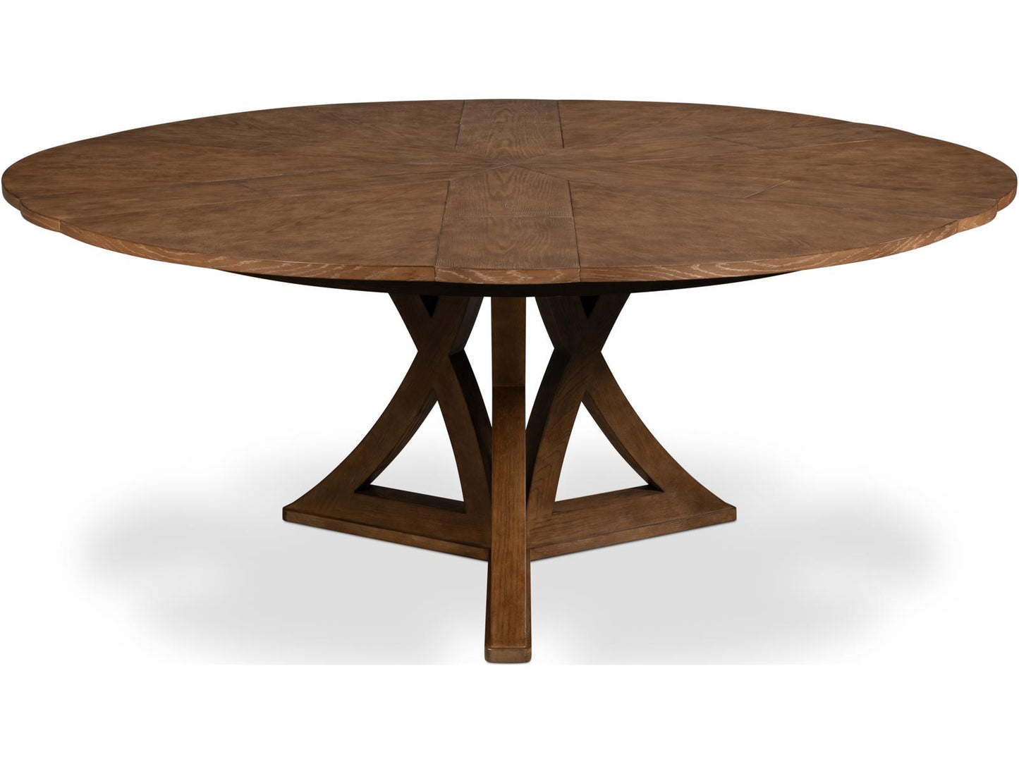 Casual Jupe Expandable Dining Table in Light Mink Oak