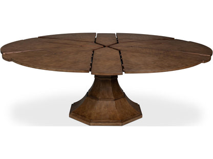 Giselle Jupe Extendable Round Dining Table in Light Mink