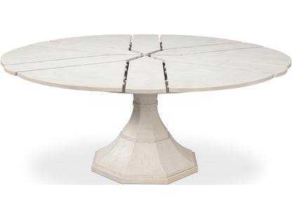 Giselle 55-Inch Round Jupe Dining Table in Working White
