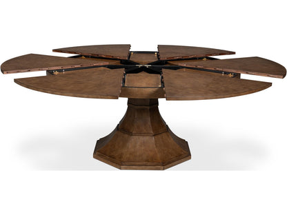 Giselle Jupe Extendable Dining Table in Light Mink Finish