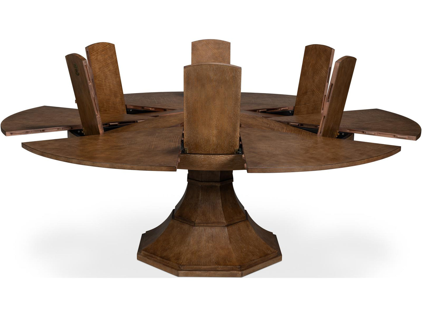 Giselle Jupe Extendable Dining Table in Light Mink Finish