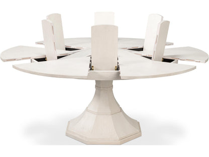 Giselle Jupe Extendable Dining Table in Working White Finish