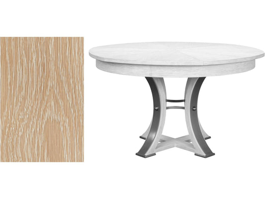 Tower Jupe Round Dining Table Bleached Oak with Expanding Mechanism