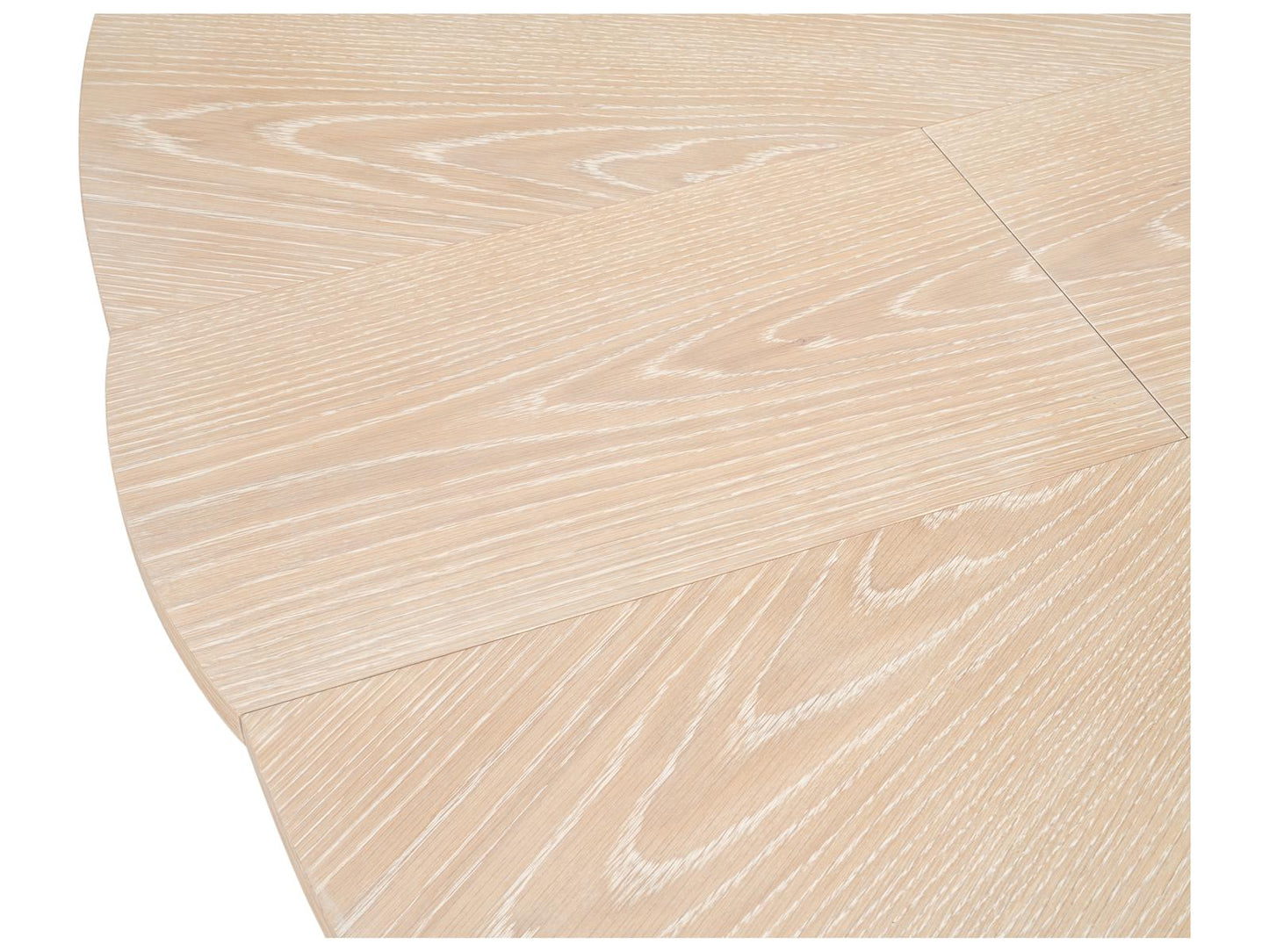 Jupe Round Extendable Dining Table in Bleached Oak