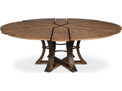 Tower Jupe Expandable Dining Table in Light Mink Finish