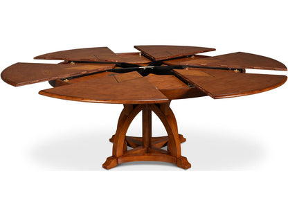 Austin Jupe Round Extendable Dining Table Walnut