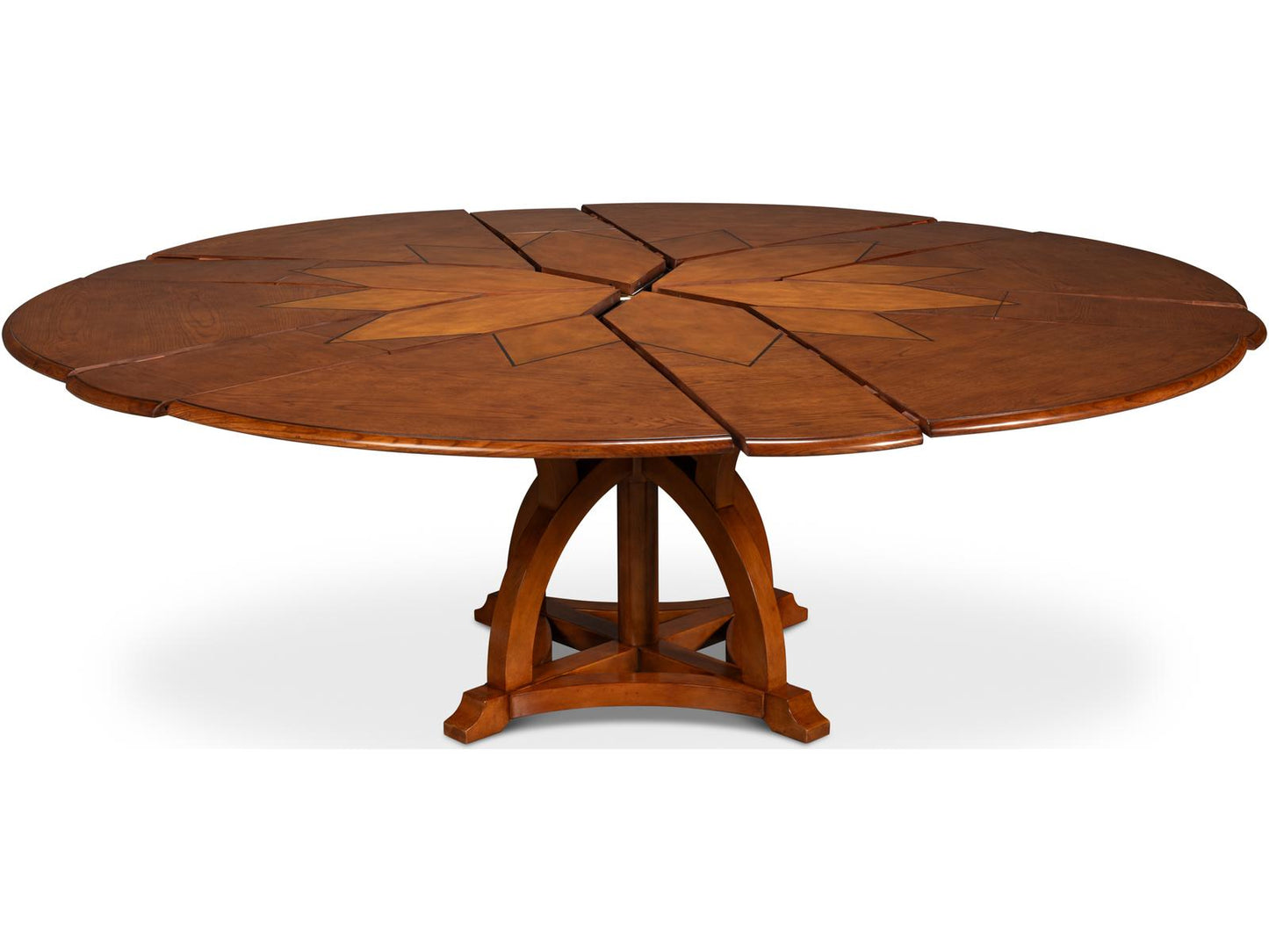 Austin Jupe Round Extendable Dining Table Walnut