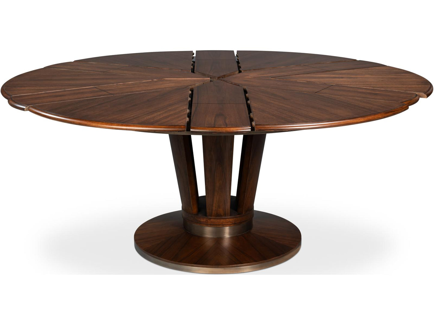 Soho Jupe Round Dining Table in Palladio Paldao Veneer