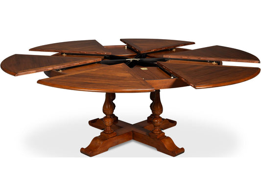 Walnut Jupe Dining Table Extra Large Round Extendable