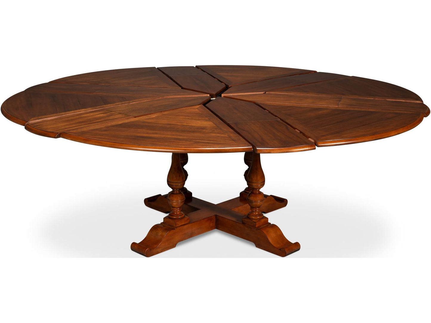 Walnut Jupe Dining Table Extra Large Round Extendable
