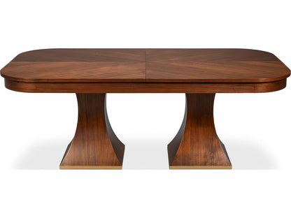 Gramercy Park Jupe Rectangular Wood Dining Table in Black Walnut