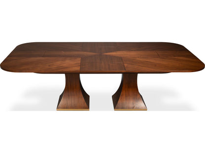 Gramercy Park Jupe Rectangular Wood Dining Table in Black Walnut