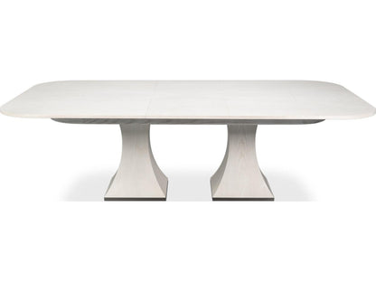 Gramercy Park Rectangular Extendable Dining Table in Working White Ash