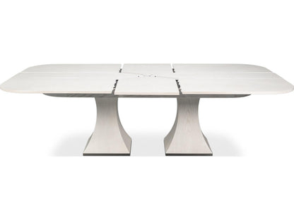 Gramercy Park Rectangular Extendable Dining Table in Working White Ash