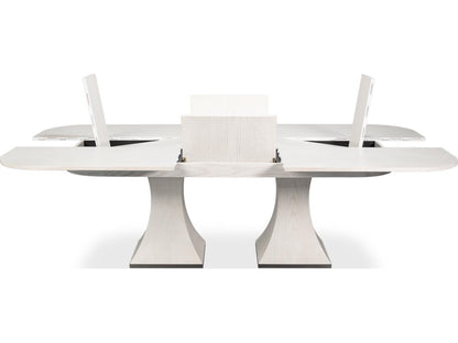Gramercy Park Rectangular Extendable Dining Table in Working White Ash