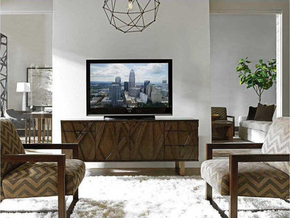 Cross Effect Ellison 74-Inch Media Console in Mocha Oak