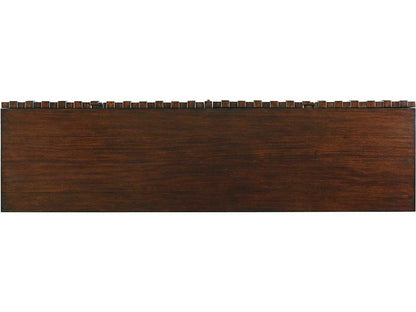 Quantum 75-Inch Media Console in Mahogany with Bronze Mirror Accents