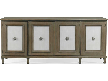 Naples Four-Door Cabinet with Faux Shagreen Panels