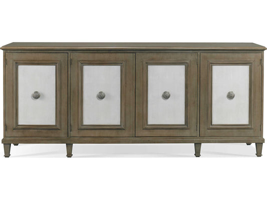 Naples Four-Door Cabinet with Faux Shagreen Panels
