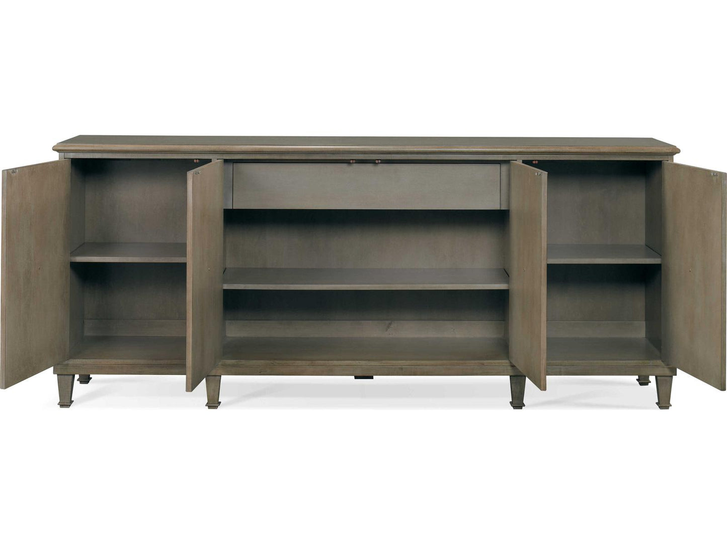 Naples Four-Door Cabinet with Faux Shagreen Panels
