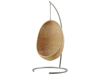 Design Originals Love Nest Rattan Lounge Chair with Sailcloth Seagull Cushion