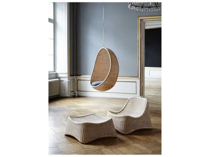 Indoor Icons Swivel Brown Accent Chair & Sand Cushion Set