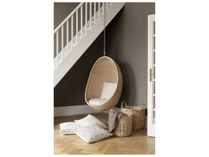 Indoor Icons Swivel Brown Accent Chair & Sand Cushion Set