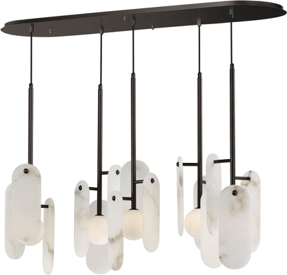 Megalith 5 Light 48" Wide LED Linear Chandelier by Nina Magon