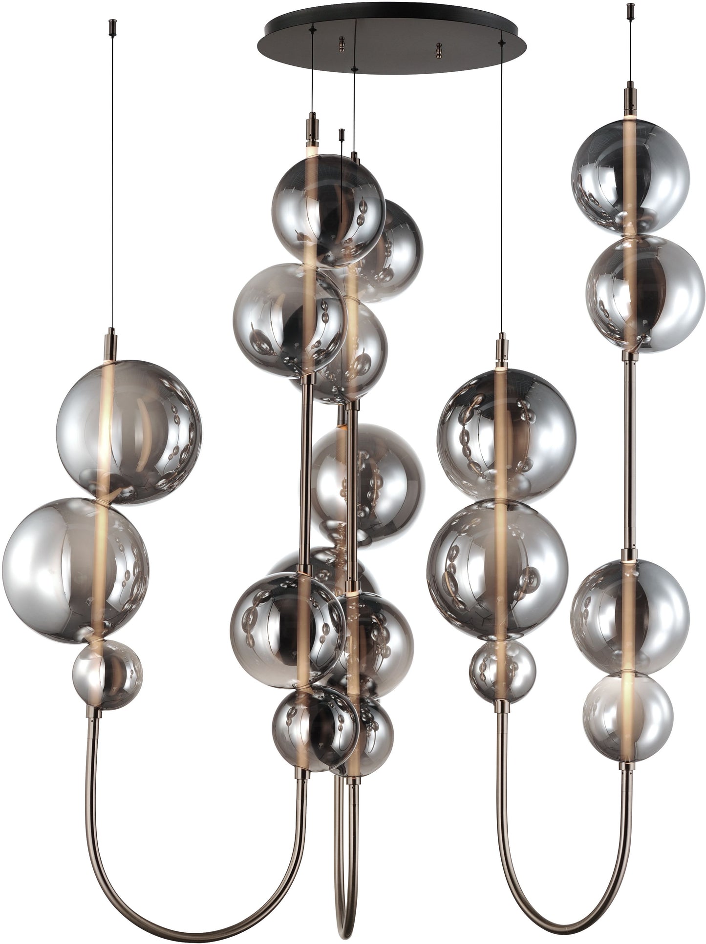 Dreamer 59" Wide LED Abstract Multi Light Pendant