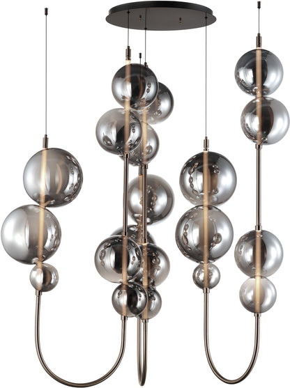 Dreamer 59" Wide LED Abstract Multi Light Pendant