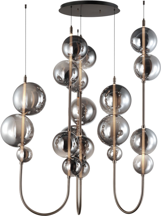 Dreamer 59" Wide LED Abstract Multi Light Pendant
