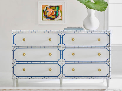 Greenwich 6-Drawers White Double Dresser