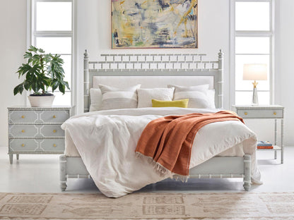 Greenwich King Upholstered Platform Bed in Gray