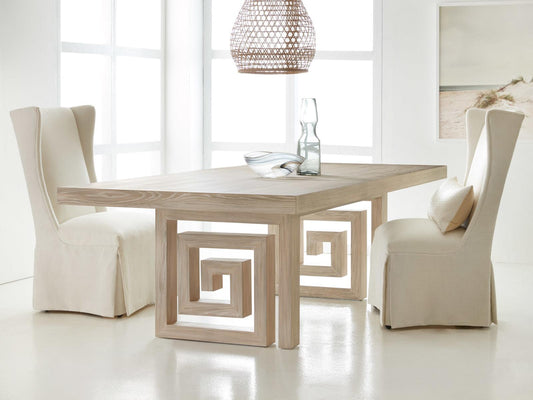 Maui 124-Inch Rectangle Extendable Dining Table Ash Wood