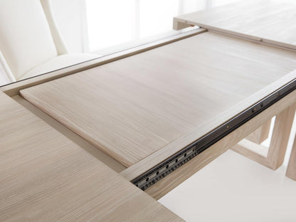 Maui 124-Inch Rectangle Extendable Dining Table Ash Wood