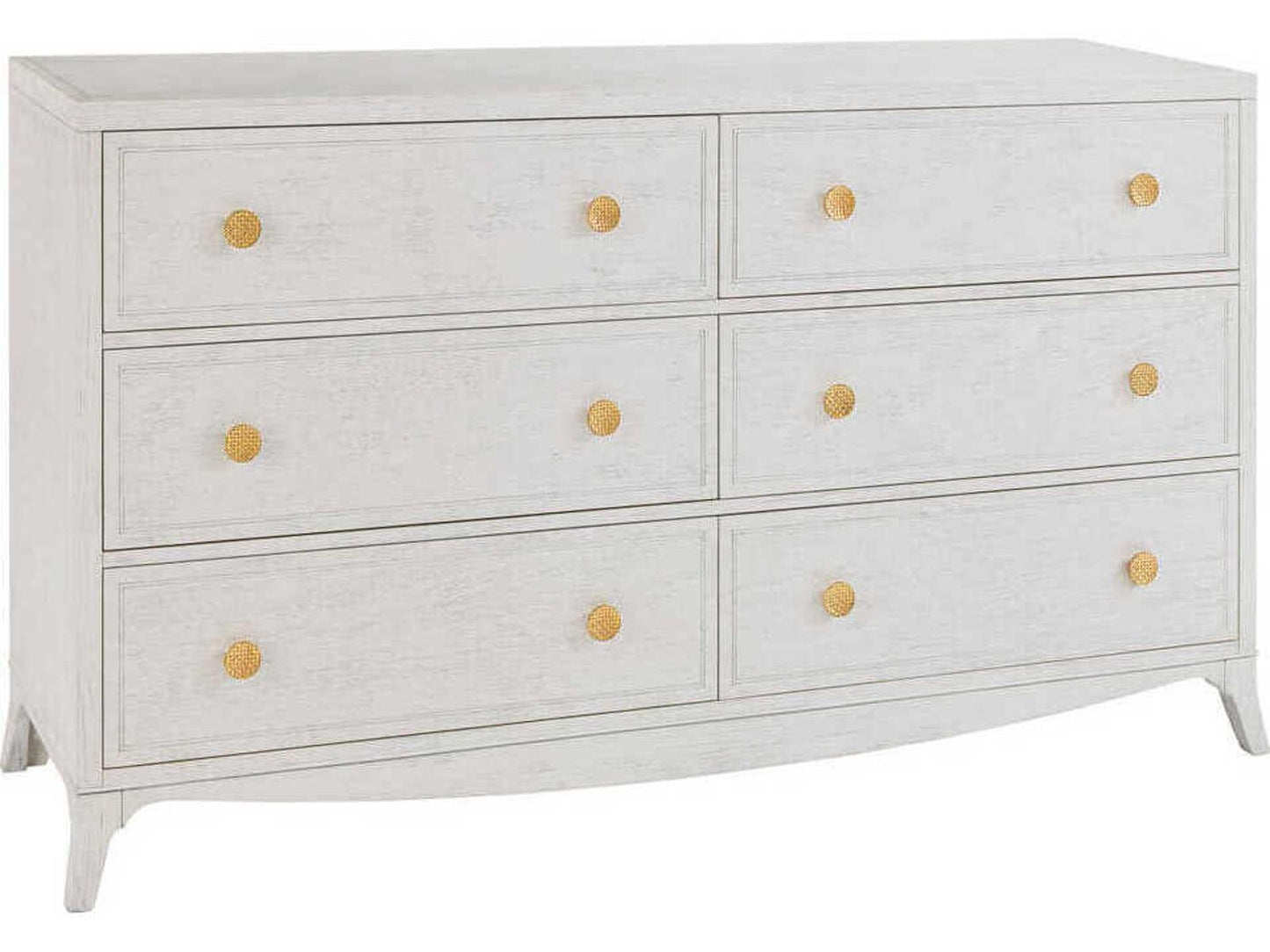 Hampton 6-Drawer Solid Wood Dresser in Rich Walnut Stain
