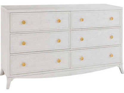 Hampton 6-Drawer Solid Wood Dresser in Rich Walnut Stain