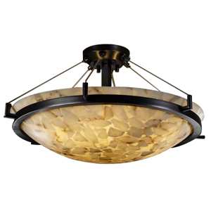 Round Semi-Flush Bowl w/ Ring