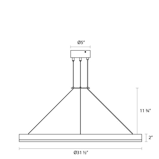 Sonneman Corona 31 Inch Led Large Pendant Cp775608