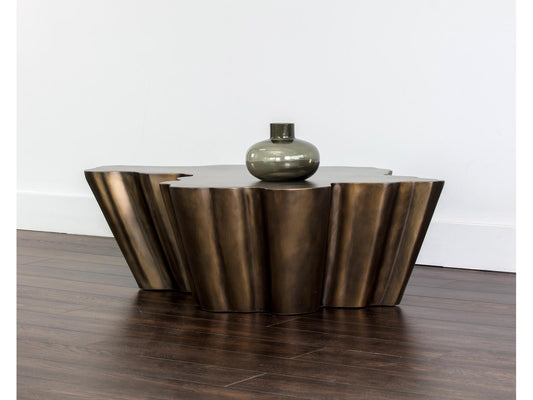 Lynx Organic Shape Coffee Table in Antique Bronze