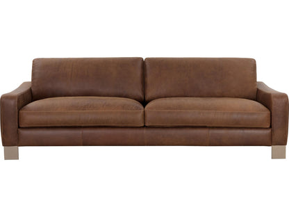 Rafael 3-Seat Aniline Leather Sofa in Lucia Tobacco Brown