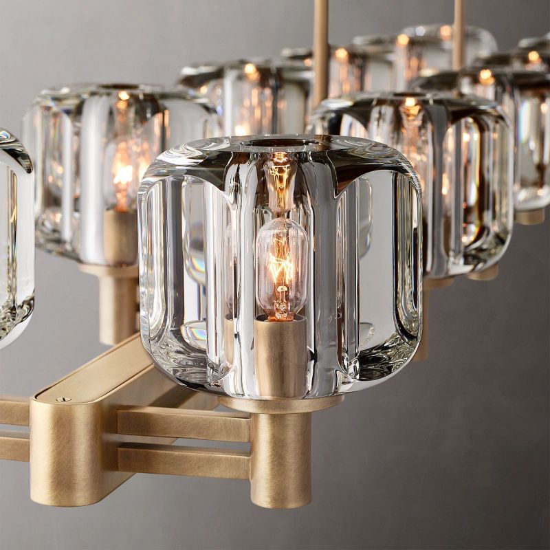 Sebendor Double Linear Chandelier 72"