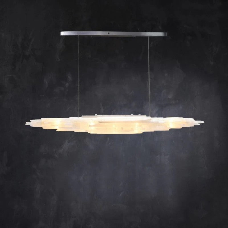 Selenite Crystal Natural Chandelier 47" 59" 71"