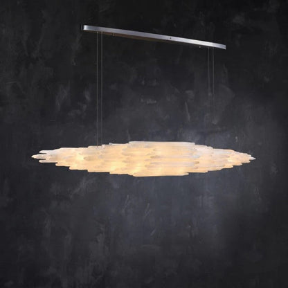 Selenite Crystal Natural Chandelier 47" 59" 71"