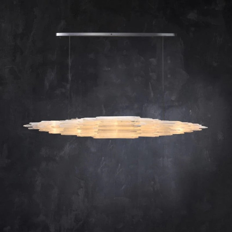 Selenite Crystal Natural Chandelier 47" 59" 71"