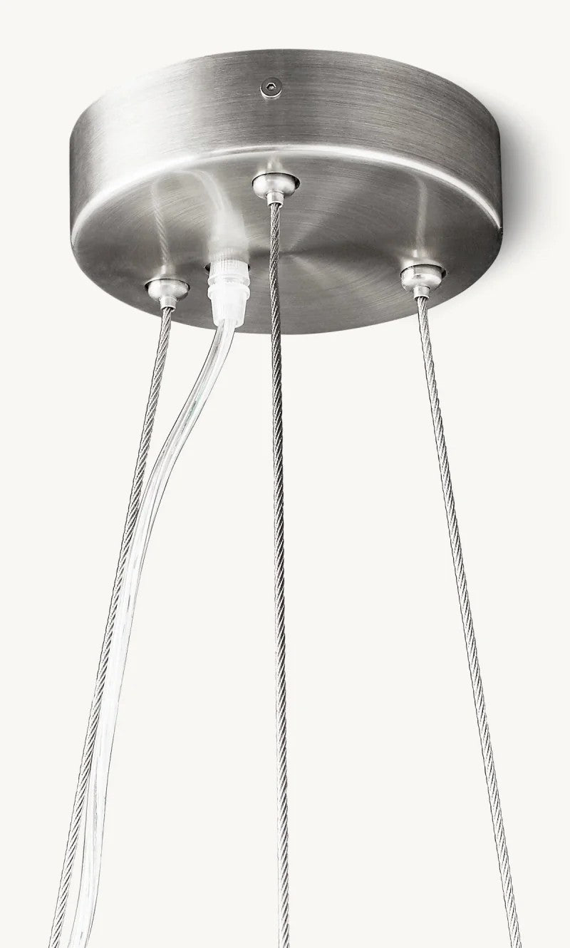 Selenite Crystal Round Chandelier 31.5" 40.2"