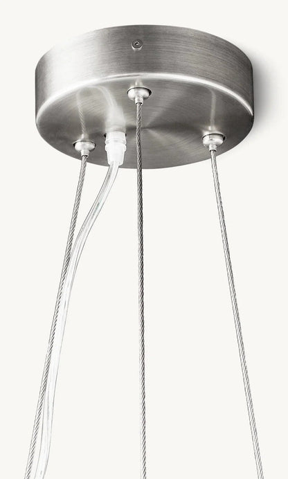 Selenite Crystal Round Chandelier 31.5" 40.2"