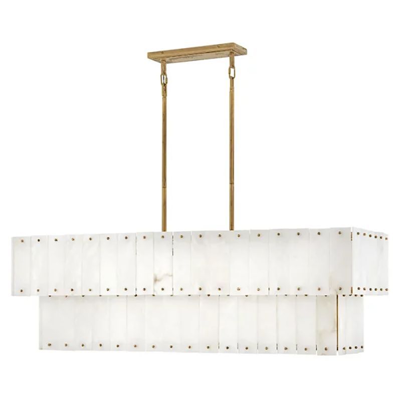 Simona Alabaster Linear 2-Tier Chandelier
